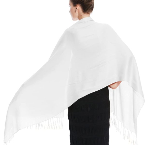 41SqJ6YGZML.jpg Women Large Soft Silky Pashmina Shawl Wrap Scarf in Plain Solid Colors