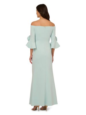Women's Rosette Scuba Crepe Gown