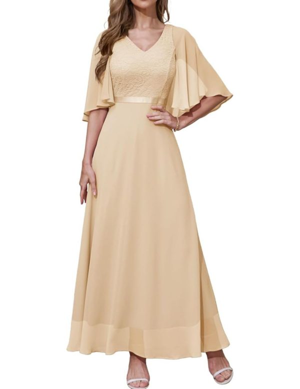 515dW6XQd8L.jpg Womans Wedding Guest Formal Dress, 2025 Summer Bridesmaid Party Long Prom Church Dresses
