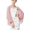 Bridal Wedding Chiffon Shawl Shrug with Arm Hole Bridesmaid Cover Up Evening Party Summer Shawl