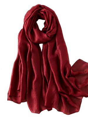 Women Solid Color Scarf, Long Lightweight Wraps Shawl Summer Sun-proof Beach Shawl Wrap Soft Fashion Scarf for Dresses