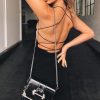 Women's Spaghetti Straps Club Bodycon Mini Dress