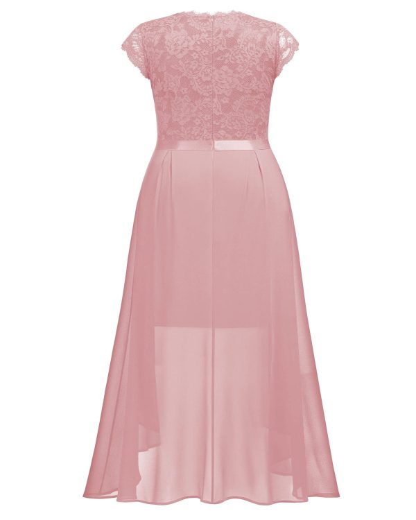 619VeGLjZL.jpg Women's Plus Size Formal Floral Retro Lace Elegant Bridesmaid Party Maxi Dress