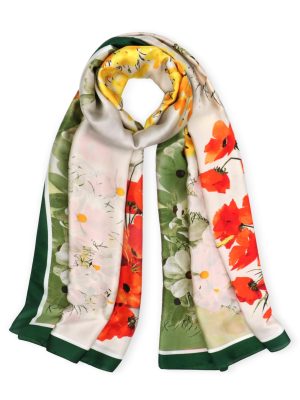 100% Large Silk Feeling Scarf-Women's Fashion Long Mulberry Silk Satin Neck Scarf Sunscreen Shawl Wrap Headscarf