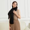 Women's Open Front Cashmere Shawl Wrap Scarf with Sleeves Outer Warm Knitted Poncho Cape Fall Winter