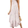 Women's Summer Casual Sleeveless Beach Dress Long Halter Side Slit Maxi Sun Dresses