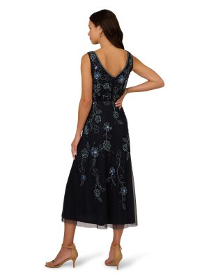 Women's Beaded Midi Dress
