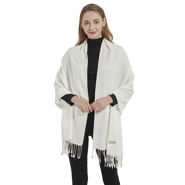 Soft Silky Pashmina Shawl Wraps Solid Colors Scarf for Wedding Evening Dresses