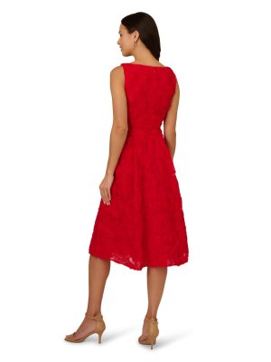Women's Soutache Rosette Midi Dress