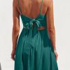 Women's Mini Dress Floral Twisted V Neck Sleeveless Short Dress Pleated Self Tie Back Mini Dress