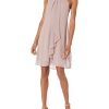 Women's Jewel Halter Neckline Cocktail, Wedding Guest, Perfect Party Dress (Petite and Regular Sizes)