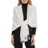 Soft Silky Pashmina Shawl Wraps Solid Colors Scarf for Wedding Evening Dresses