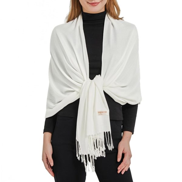 Soft Silky Pashmina Shawl Wraps Solid Colors Scarf for Wedding Evening Dresses