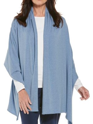 UPF 50+ Unisex Sanibel Everyday Beach Shawl, Seedling, One Size, Solid - Sun Protective
