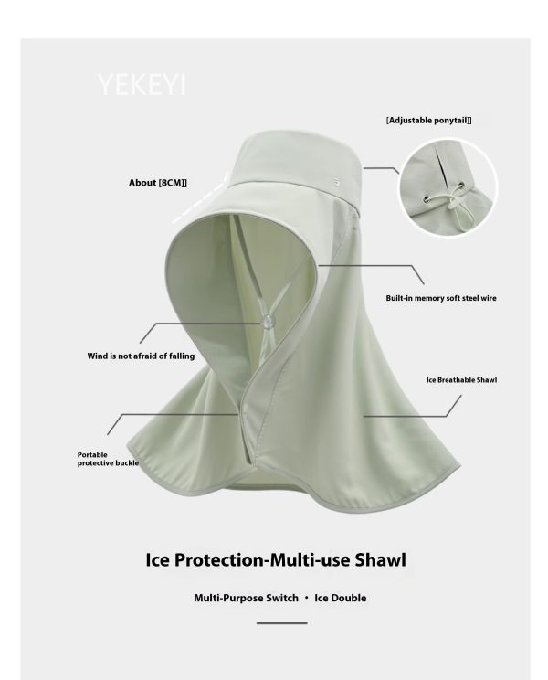 Sun Hats for Women Sun Protection Wide Brim Shawl with Neck Flap Hiking Visor Hat Outdoor Summer Beach Hat Fishing Hat