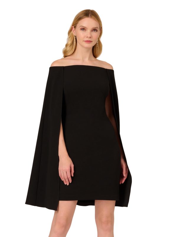 Women's Off Shoulder Cape Dress