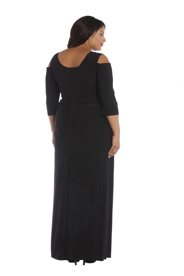 61c3UiB-BlL.jpg Womens Plus Cold Shoulder Embellished Evening Dress