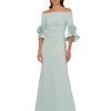 Women's Rosette Scuba Crepe Gown