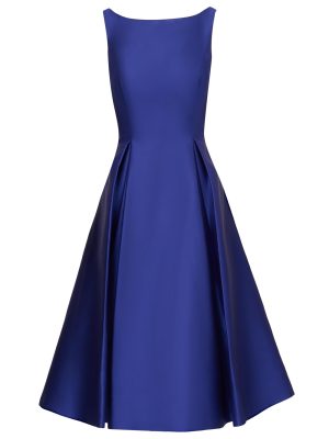 Women's Sleeveless Mid-Length Party Dress with V-Back