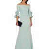 Women's Rosette Scuba Crepe Gown
