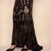 Women's Long Sleeve Sequins Mermaid Gown Long Formal Prom Party Dress