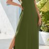 Maxi Dresses for Women 2025 Summer Casual Sleeveless Floral Sundress Long Split Dresses with Pockets Beach Vacation
