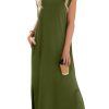 Maxi Dresses for Women 2025 Summer Casual Sleeveless Floral Sundress Long Split Dresses with Pockets Beach Vacation
