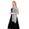 Shawls and Wraps for Evening Dresses,Women Formal 1920s Sequin Flower Sheer Shawls and Wraps for Wedding-
