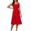 Women's Soutache Rosette Midi Dress