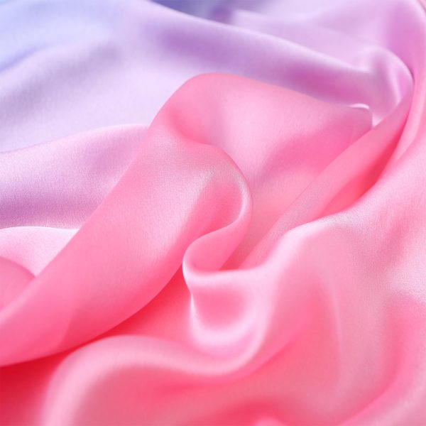 71-EuXVPL5L.jpg Long Silk Feeling Scarf,Smooth Gradient Scarf Stripe Lightweight Sun-proof Shawl Wrap Headscarf for Women Spring Summer