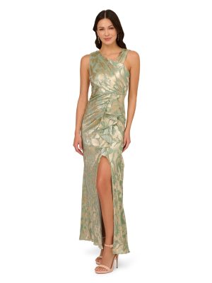 Women's Foil Asymmetric Gown