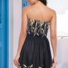 Summer Dress for Women Beach Boho Strapless Cover Ups Off Shoulder Floral Sundresses