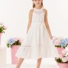 Girls Dresses Summer Spring Halter Maxi Dress Kids Ruffle Casual Flower Pleated Sun Dress Size 5-14