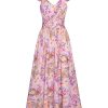 714Zrrhe4RL.jpg 2025 Women's Summer Floral Print Dress Sleeveless Casual Flowy Sundress A Line Ruffle Wedding Guest Outfit