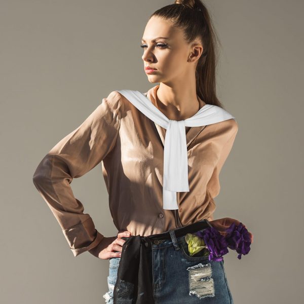 Sweater Shawl Wraps for Women Sweater Knitted Knotted Shawls Casual Scarf Cape Shoulder Tops Blouses Fashion Wrap