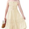 Girls Summer Dress Spaghetti Strap Midi Casual Sundress Sleeveless Party Elegant Dress 5-12Y