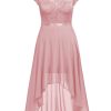 Women's Plus Size Formal Floral Retro Lace Elegant Bridesmaid Party Maxi Dress