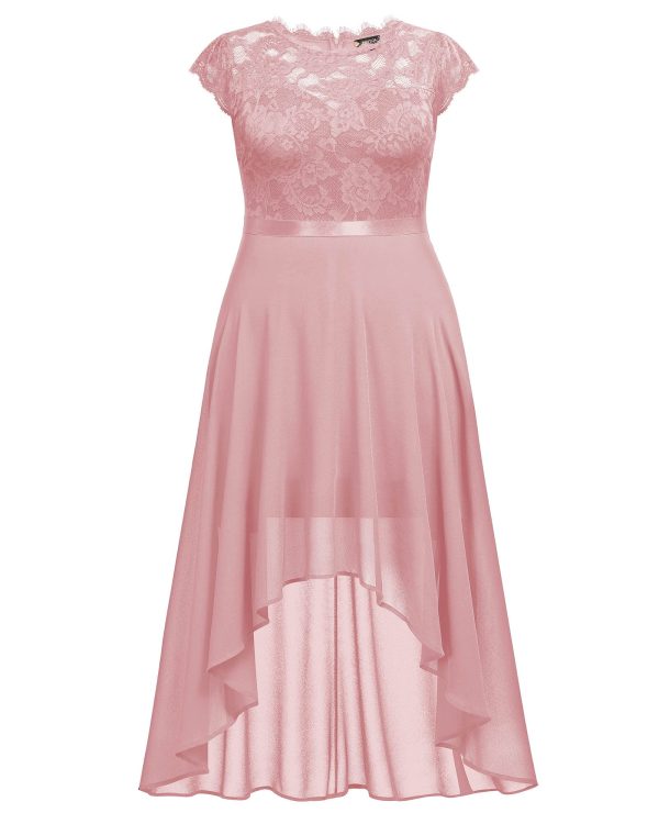 719LdrCQfDL.jpg Women's Plus Size Formal Floral Retro Lace Elegant Bridesmaid Party Maxi Dress