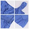 Womens Summer Ruffle Sleeve Sweetheart Neckline Printing Dress Mini Dresses