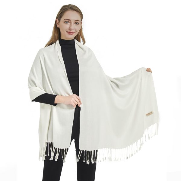 Soft Silky Pashmina Shawl Wraps Solid Colors Scarf for Wedding Evening Dresses
