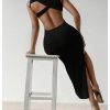 Women's Open Low Back Cut Out Maxi Dress Summer Graduation Backless Night Out Bodycon Tank Long Sundresses
