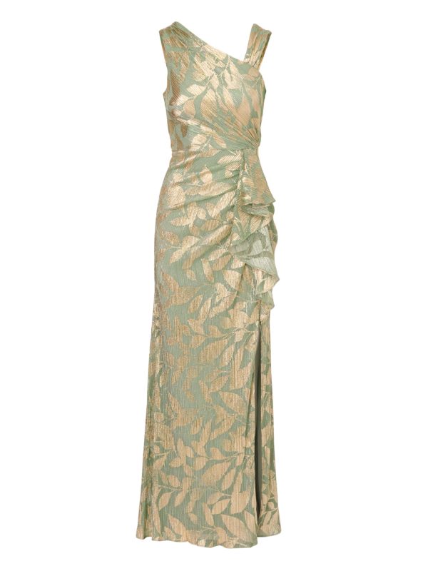 Women's Foil Asymmetric Gown