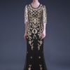 Vintage 1920s Long Wedding Prom Dresses 2/3 Sleeve Sequin Party Evening Gown