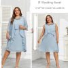 Womens Plus Size Dress with Jacket 2 Piece Wedding Guest Dresses Flowy Mother of The Bride Dress