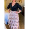 Women's Plus Size Sequin 3/4 Sleeves Evening Gown Party Long Maxi Dress