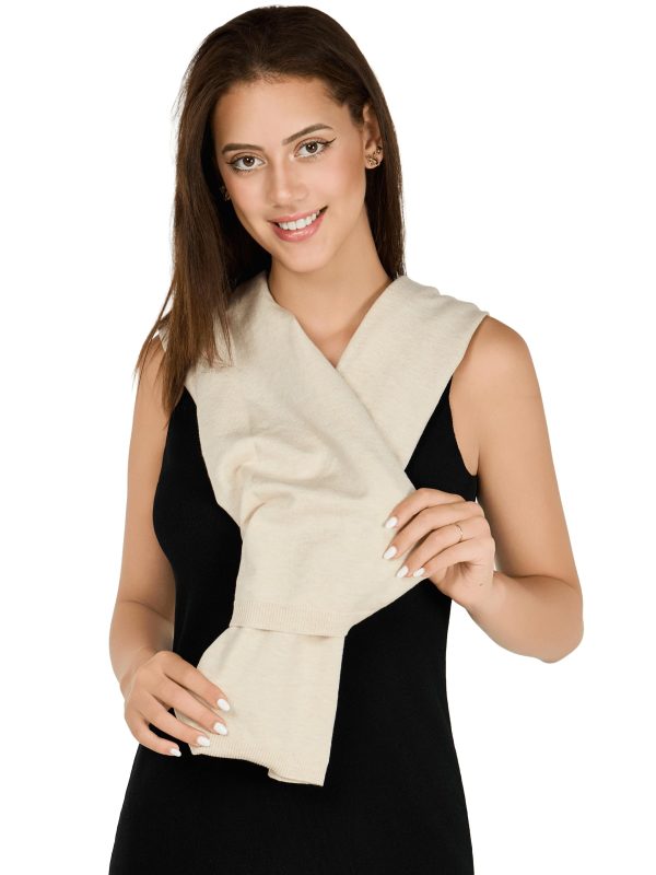 71JN56-HAPL.jpg Shawl Wraps For Women Soft Cashmere Feel Wrap Sweater Knitted Shawl Scarf With Sleeves