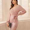 Women's Sequin Sparkly Party Dress Cocktail Bodycon Glitter Dresses Long Sleeve