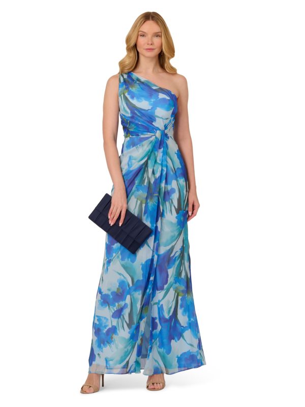 Women's Print Chiffon Long Dress
