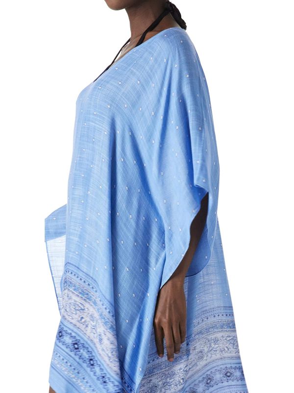 71NpDiFrYmL.jpg Women's Swimsuit Cover up Beach Kaftan for Bathing Suit with Floral Pattern
