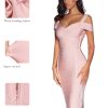 Cold Shoulder Bandage Bodycon Dress for Women Wedding Guest Dress Birthday Party Event Dress